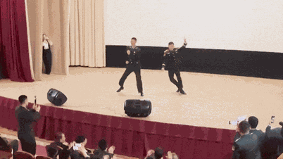 Military school instructor dances dancesport causing fever in Russia