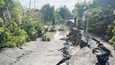 Mekong Delta with concerns about landslides during flood season