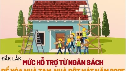 (Infographic) Đắk Lắk: Mức hỗ trợ từ ngân sách để xóa nhà tạm, nhà dột nát năm 2025