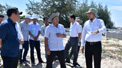 Chủ tịch UBND tỉnh kiểm tra tiến độ dự án công trình bảo vệ bờ biển Hồ Tràm