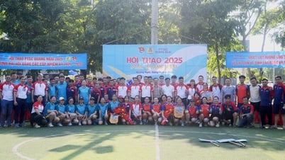PTSC Quang Ngai successfully organized the 2025 sports festival - welcoming the Party congresses at all levels