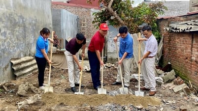 Groundbreaking ceremony for the construction of a Red Cross House to support families in difficult circumstances in Thai Son commune, An Lao district