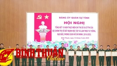 Provincial Military Command: Rewarding 43 collectives and individuals with achievements in studying and following Uncle Ho