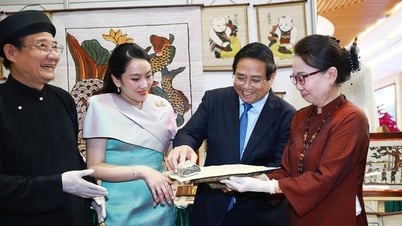 태국 총리, 동호 민화 제작하고 베트남 차 즐긴다