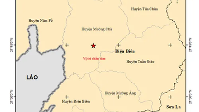 Động đất 5 độ richter tại tỉnh Điện Biên