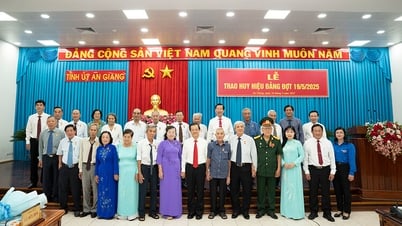 Ban Thường vụ Tỉnh ủy An Giang trao Huy hiệu Đảng đợt 19/5