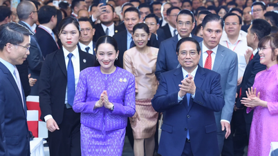 [Ảnh] Thủ tướng Phạm Minh Chính và Thủ tướng Vương quốc Thái Lan Paetongtarn Shinawatra dự Diễn đàn Doanh nghiệp Việt Nam-Thái Lan 2025