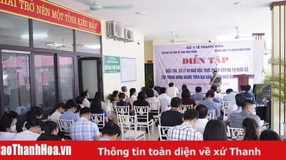 Như Xuân: Diễn tập xử lý vụ ngộ độc thực phẩm xảy ra tại bữa cỗ tập trung đông người