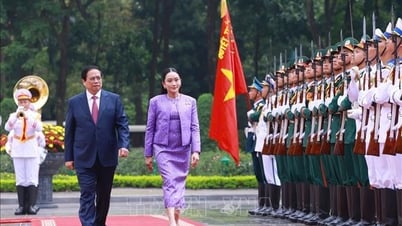 Thủ tướng Phạm Minh Chính chủ trì lễ đón Thủ tướng Thái Lan thăm chính thức Việt Nam