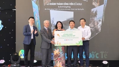 Einweihung und Übergabe des „Grünen Korridors“ zur Verhinderung der Küstenerosion in Hoi An