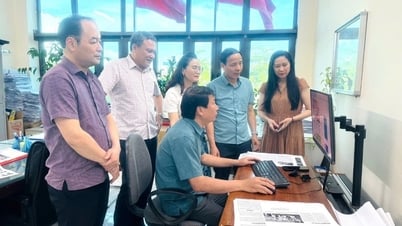 Đoàn công tác Báo Lai Châu thăm và làm việc tại Báo Thái Bình