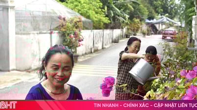 Hong Linh town has 159 civilized alleys and streets.