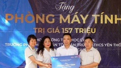 Bereitstellung von Computerräumen für Schüler in benachteiligten Gebieten der Provinz Cao Bang