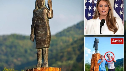 La statue de la première dame des États-Unis, Melania Trump, a été volée.