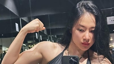 女優アンジェラ・フォン・チンが隆起した筋肉で驚かせる