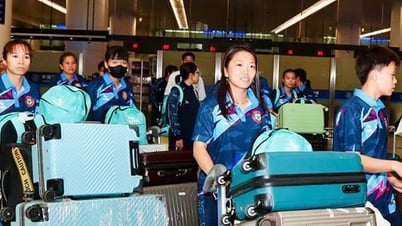 ทีมหญิงโฮจิมินห์เดินทางถึงประเทศจีน เตรียมพร้อมสำหรับรอบรองชนะเลิศของการแข่งขันฟุตบอลหญิงชิงถ้วยเอเชีย C1