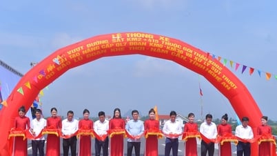 Thông xe kỹ thuật cầu vượt đường sắt Quốc lộ 7 tại Diễn Châu