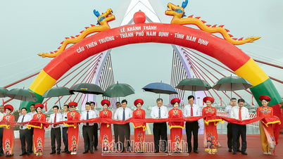 Thành phố Nam Định tổ chức khánh thành cầu Thiên Trường