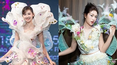 Miss Que Anh verwandelt sich in eine „Blumenfee“ und konkurriert mit Thien An