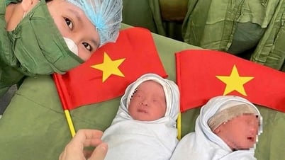 Nacidos el 30 de abril, los gemelos de Nghe An se llaman Thong Nhat - Hoa Binh.