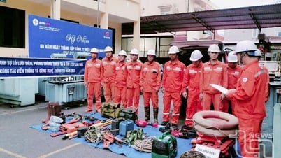Điện lực Phú Bình diễn tập phòng chống sự cố do thiên tai