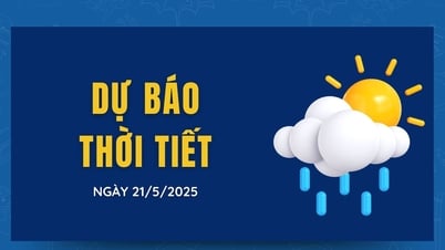 ការព្យាករណ៍អាកាសធាតុសម្រាប់ថ្ងៃទី ២១ ខែឧសភា ឆ្នាំ ២០២៥៖ ទីក្រុងហាណូយក្តៅខ្លាំង សូមប្រុងប្រយ័ត្នចំពោះបាតុភូតផ្គរ រន្ទះ និងខ្យល់កន្ត្រាក់