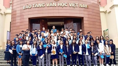 Deway Hai Phong Inter-level School participates in studying at the Vietnam Literature Museum