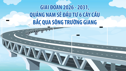2026년부터 2031년까지 광남성은 쯔엉장강을 가로지르는 다리 6개에 투자할 예정이다.