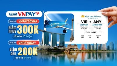 VNPAY-QR로 베트남항공 항공권을 구매하시면 최대 30만 VND까지 프로모션 항공권을 이용하실 수 있습니다.