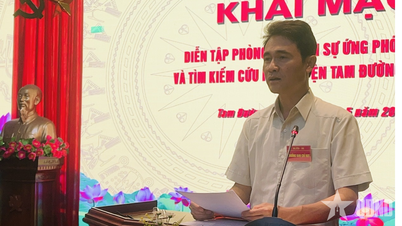 Lai Châu: Diễn tập phòng thủ dân sự ứng phó bão lụt, tìm kiếm cứu nạn năm 2025