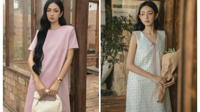 La conception de robe droite est toujours à la mode pendant la saison ensoleillée