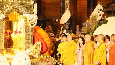 Offrande des reliques de Bouddha de la pagode Tam Chuc à la pagode Bai Dinh