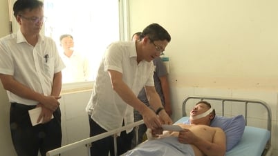 Les dirigeants de la province de Quang Nam rendent visite aux travailleurs blessés dans l'explosion de l'usine d'aimants SGI VINA