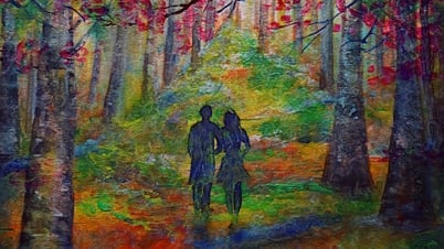 Dưới vòm hoa phượng vĩ