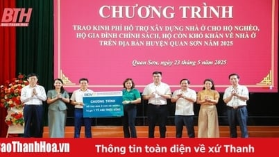 គ្រួសារក្រីក្រចំនួន 40 នៅស្រុក Quan Son បានទទួលជំនួយហិរញ្ញវត្ថុដើម្បីសាងសង់ផ្ទះតាមការណែនាំទី 22 ។