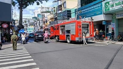 ニャチャンの銀行取引事務所における火災事故の迅速な対応