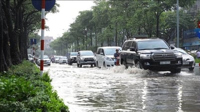 Hanoi continues to have very heavy rain, warning of flooding in inner city areas
