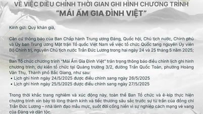 Mái ấm gia đình Việt thông báo tạm hoãn ghi hình tại Bắc Giang trong hai ngày Quốc tang
