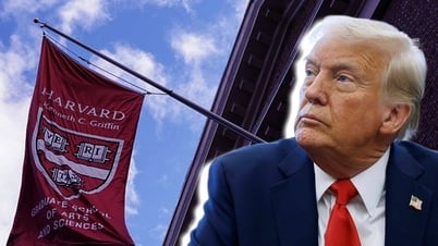 El presidente de Estados Unidos, Donald Trump, se pronuncia sobre la prohibición de Harvard de reclutar estudiantes internacionales.