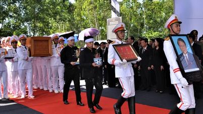 งานศพของอดีตประธานาธิบดีเจิ่น ดึ๊ก เลือง ในเมืองกว๋างหงาย บ้านเกิดของเขา