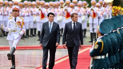 Lễ đón Tổng thống Pháp Macron thăm cấp nhà nước Việt Nam