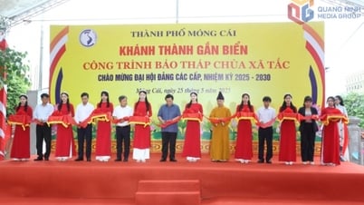 Khánh thành và gắn biển công trình Bảo tháp Chùa Xã Tắc (TP Móng Cái)