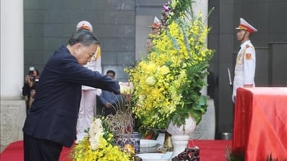 Trang trọng Lễ viếng nguyên Chủ tịch nước Trần Đức Lương tại Nhà tang lễ Quốc gia