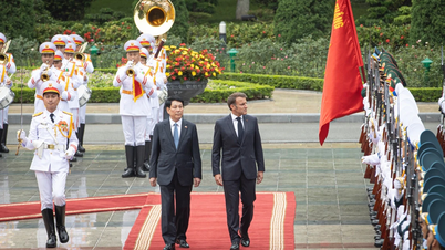 [Ảnh] Lễ đón chính thức Tổng thống Pháp Emmanuel Macron và Phu nhân thăm cấp Nhà nước tới Việt Nam