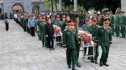 Dien Bien: Funeral and burial of remains of Vietnamese volunteer soldiers who died in Laos