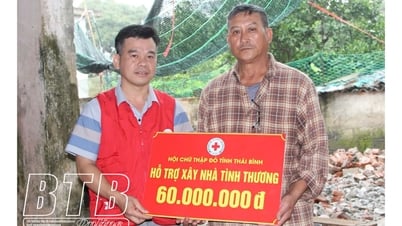Support building charity houses for disadvantaged households in Tien Hai district