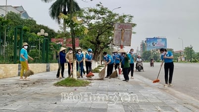 สตรีเมืองหุ่งเอียนรณรงค์ทำความสะอาดทั่วไป และสนับสนุนการจัดพิธีแห่พระบรมสารีริกธาตุ