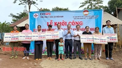 EVNSPC khởi công xây dựng 15 căn nhà cho hộ khó khăn