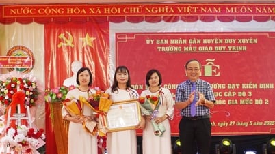 Детский сад Duy Trinh получил сертификат признания национального стандарта 2-го уровня