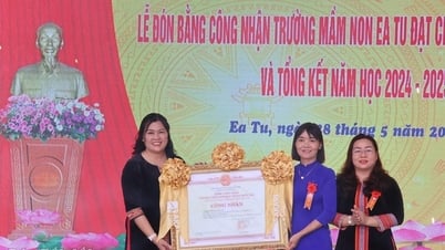 Trường Mầm non Ea Tu được công nhận đạt chuẩn Quốc gia mức độ 2